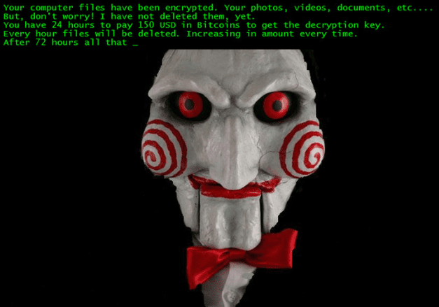 Jigsaw ransomware ransom note