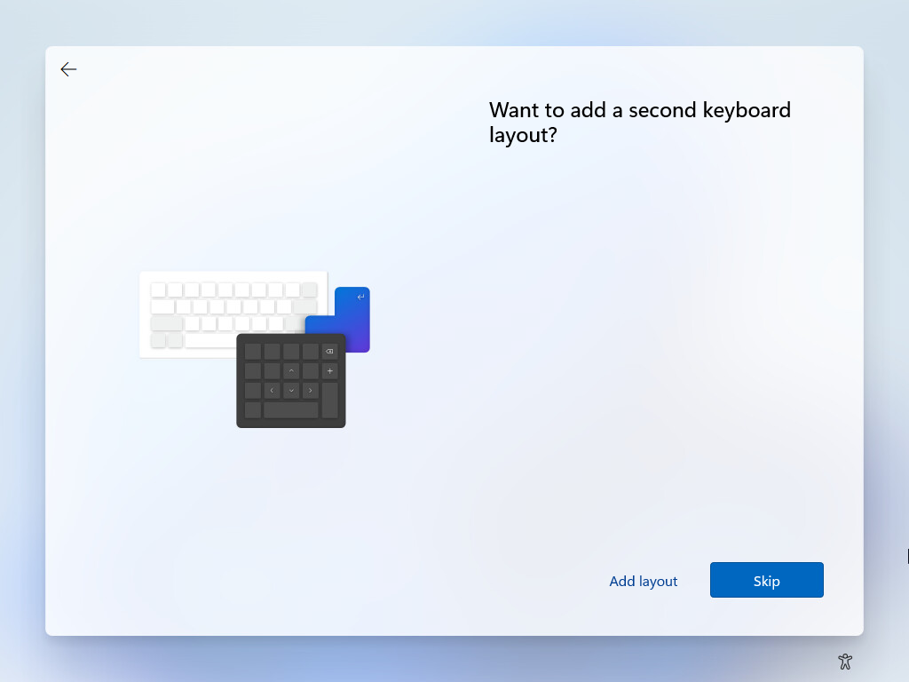 Select if you want to add a second keyboard in windows 11