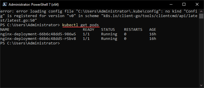 The kubectl command is verified and is able to connect to the remote kubernetes cluster