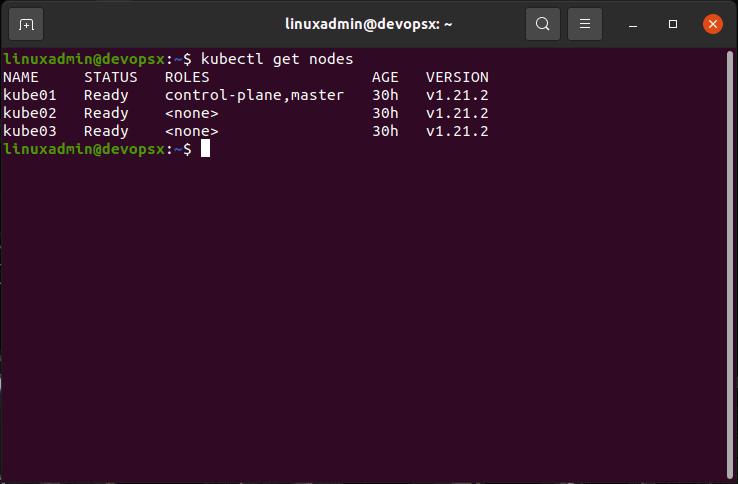 Using kubectl in linux devops