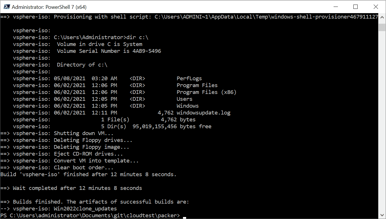 Automated windows server 2022 packer build