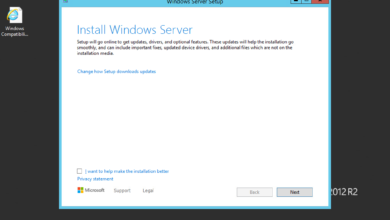 Beginning the process to upgrade windows server 2012 r2 to windows server 2022