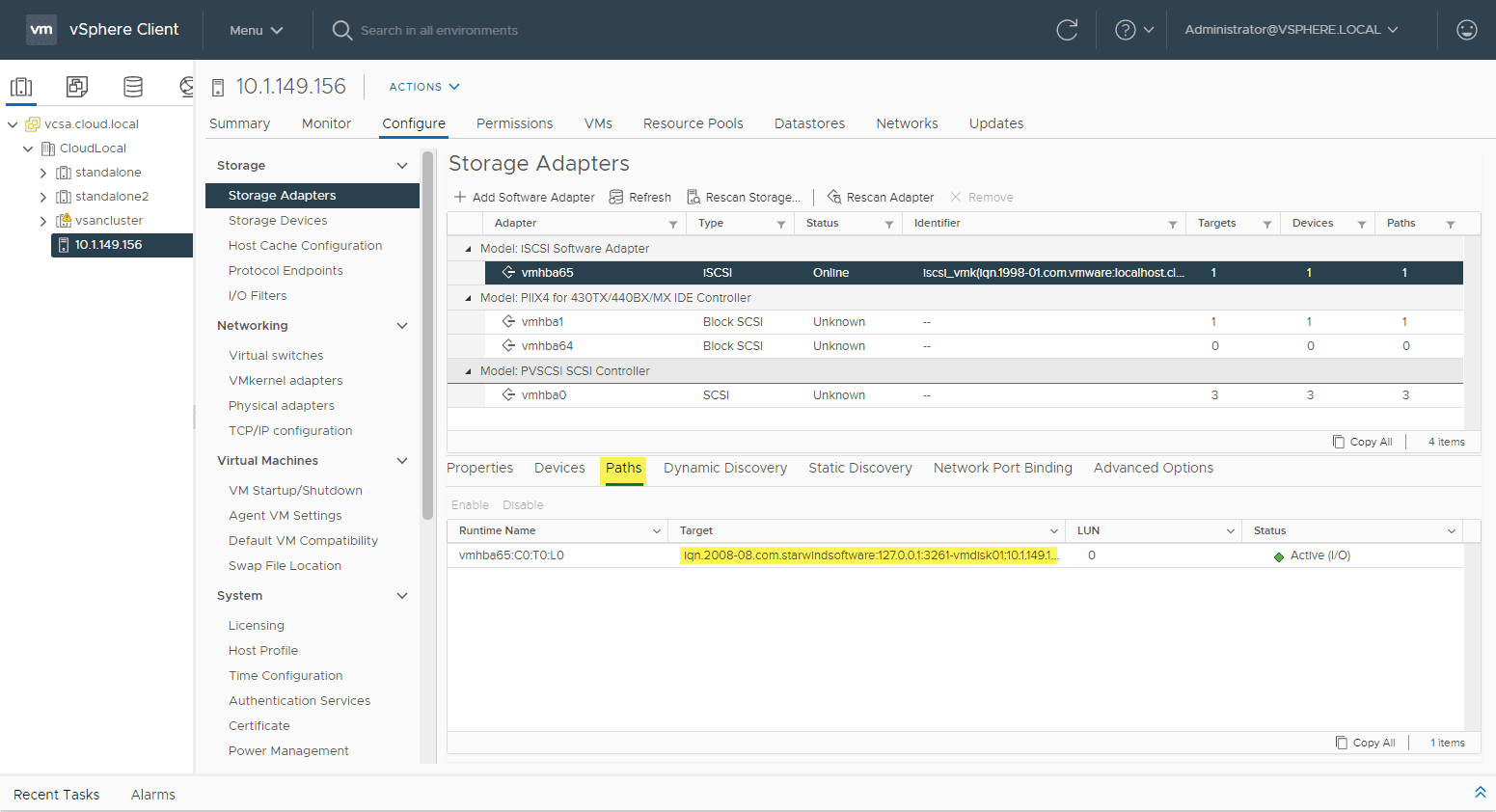 Remote iscsi lun on the iscsi target