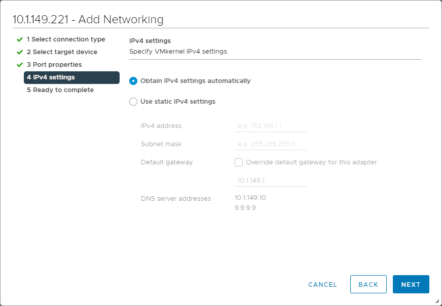 Configure your IP addressing configuration