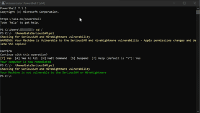 PowerShell Script workaround for SeriousSAM and HiveNightmare Vulnerability