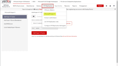 New Hyper V replication in Vembu BDR Suite v5.0