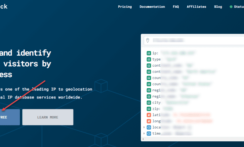 Sign up for a free ipstack account to hit their API for IP geolocation