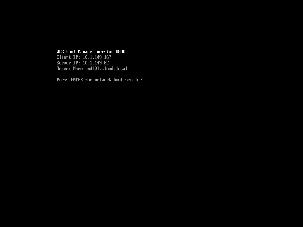 Windows Deployment Services PXE Boot Configuration