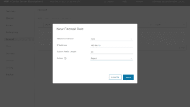 Adding a new firewall rule using the vCenter Server firewall