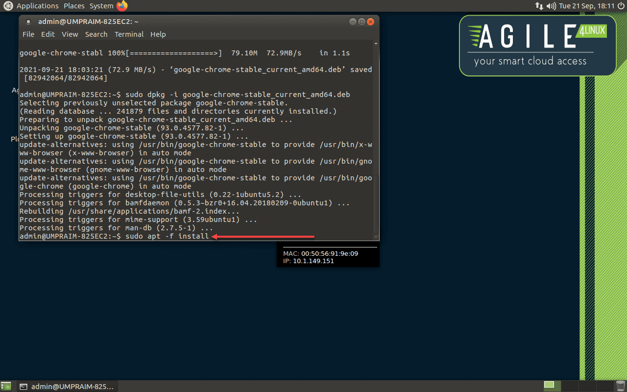 Installing Chrome in the Ubuntu Mate environment of Praim Agile4Linux thin client