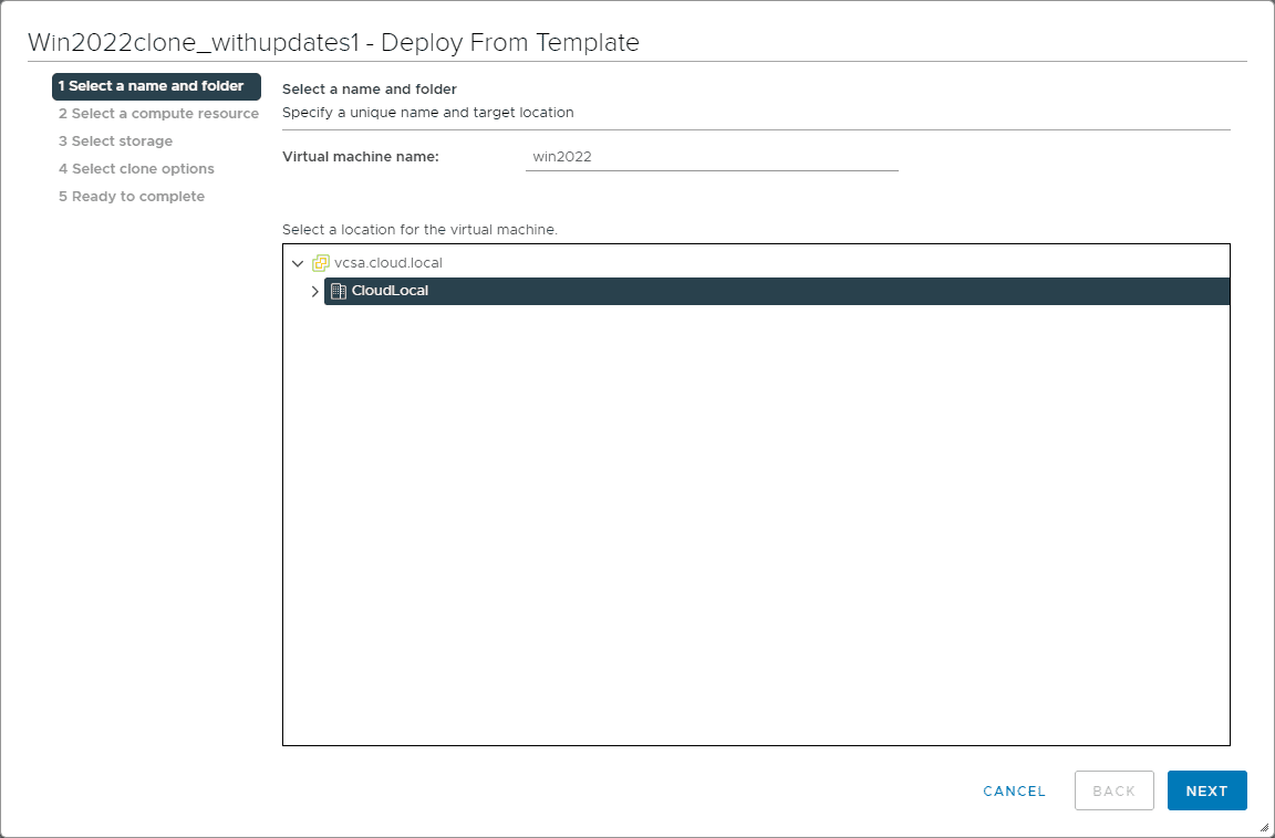 Installing Windows Server 2022 in vSphere 7.0 Update 2