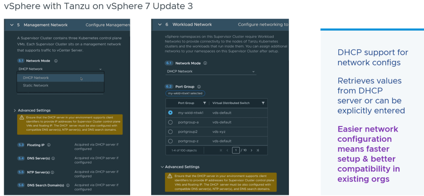 Simplified networking with vSphere with Tanzu