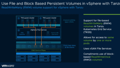 Use file and block based persistent volumes in vSphere with Tanzu