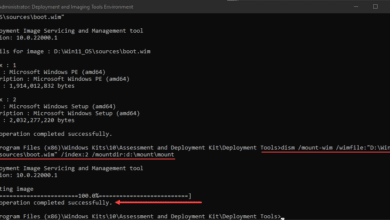 Mount the boot.wim file to an empty mount folder