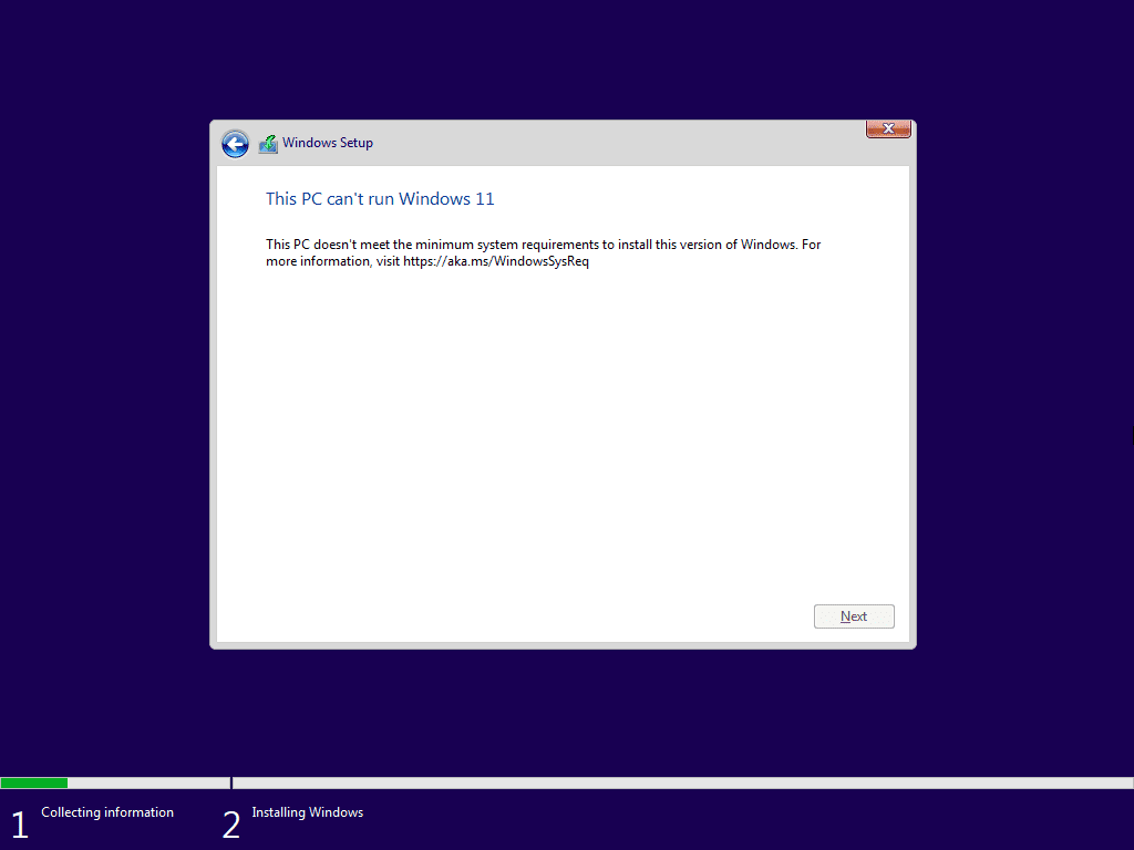 This PC cant run Windows 11
