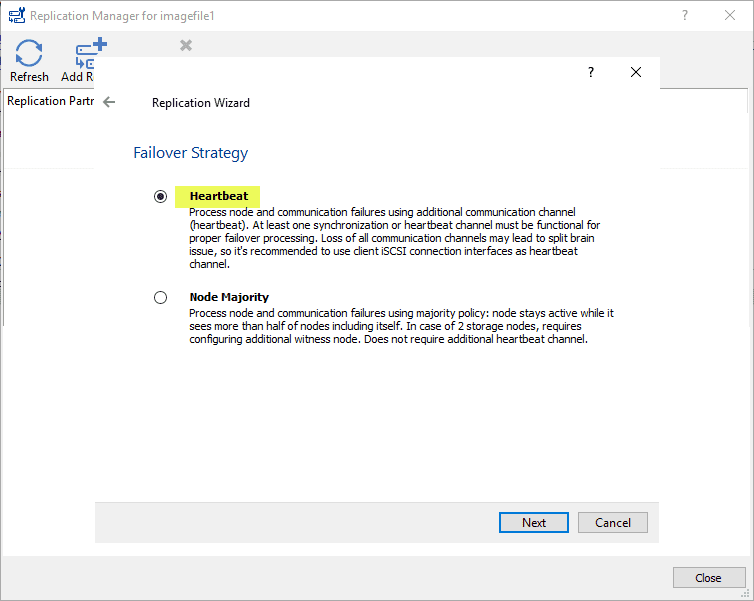 Failover strategy involving StarWind Heartbeating