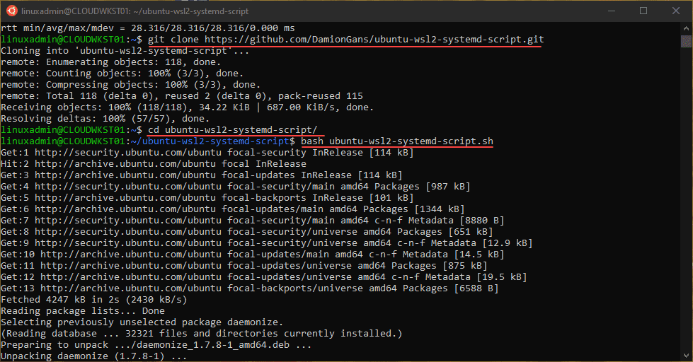 Installing systemctl for installing Minikube with WSL 2