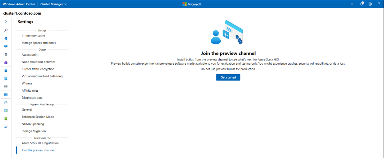 Join the preview channel to get Azure Stack HCI