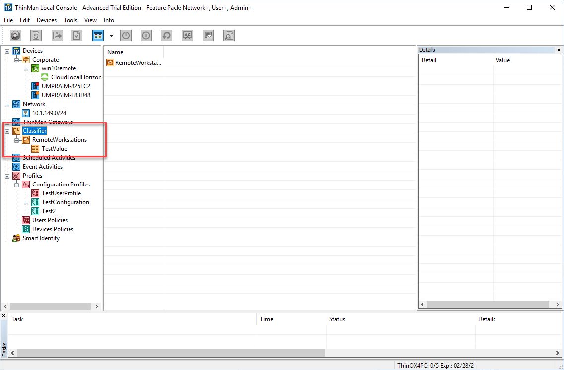 ThinMan Server classifiers allow granular targeting