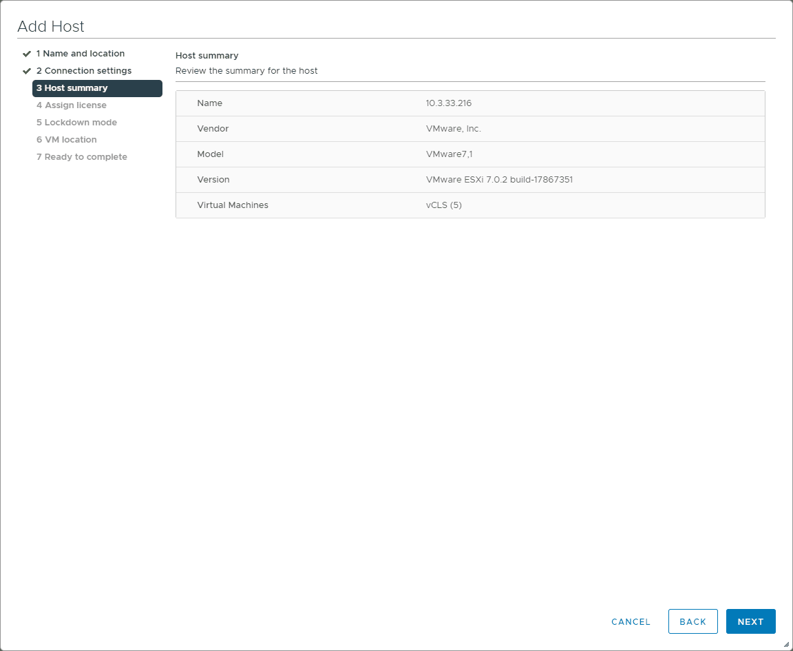 Add the host back to the vSphere datacenter