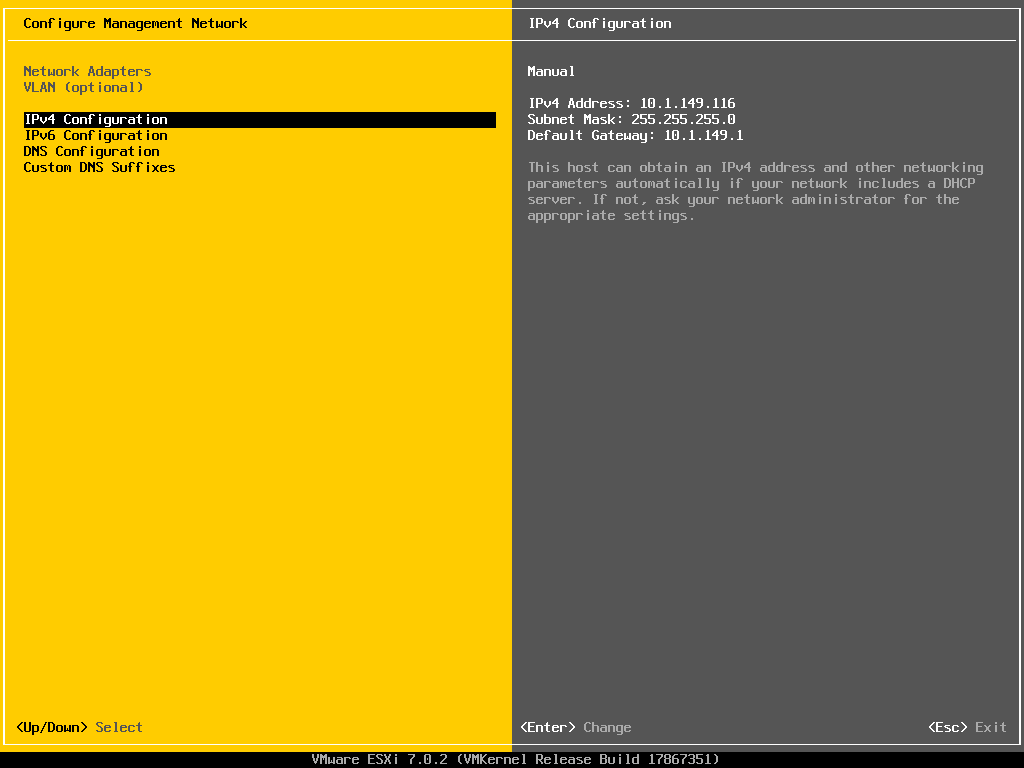 Navigate to IPv4 configuration