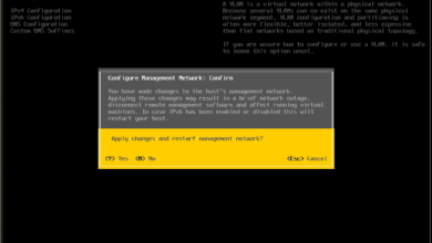 Restart the management network