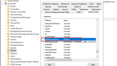 Viewing the sAMAccountName in Active Directory Users and Computers