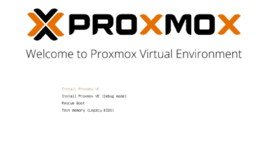 Booting the Proxmos 7.1 VE installer