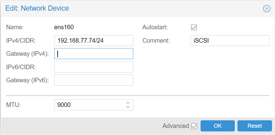 Configuring the IP address mask and comment