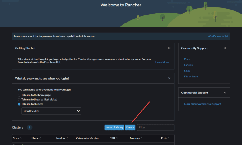 Create a new Kubernetes cluster using Rancher