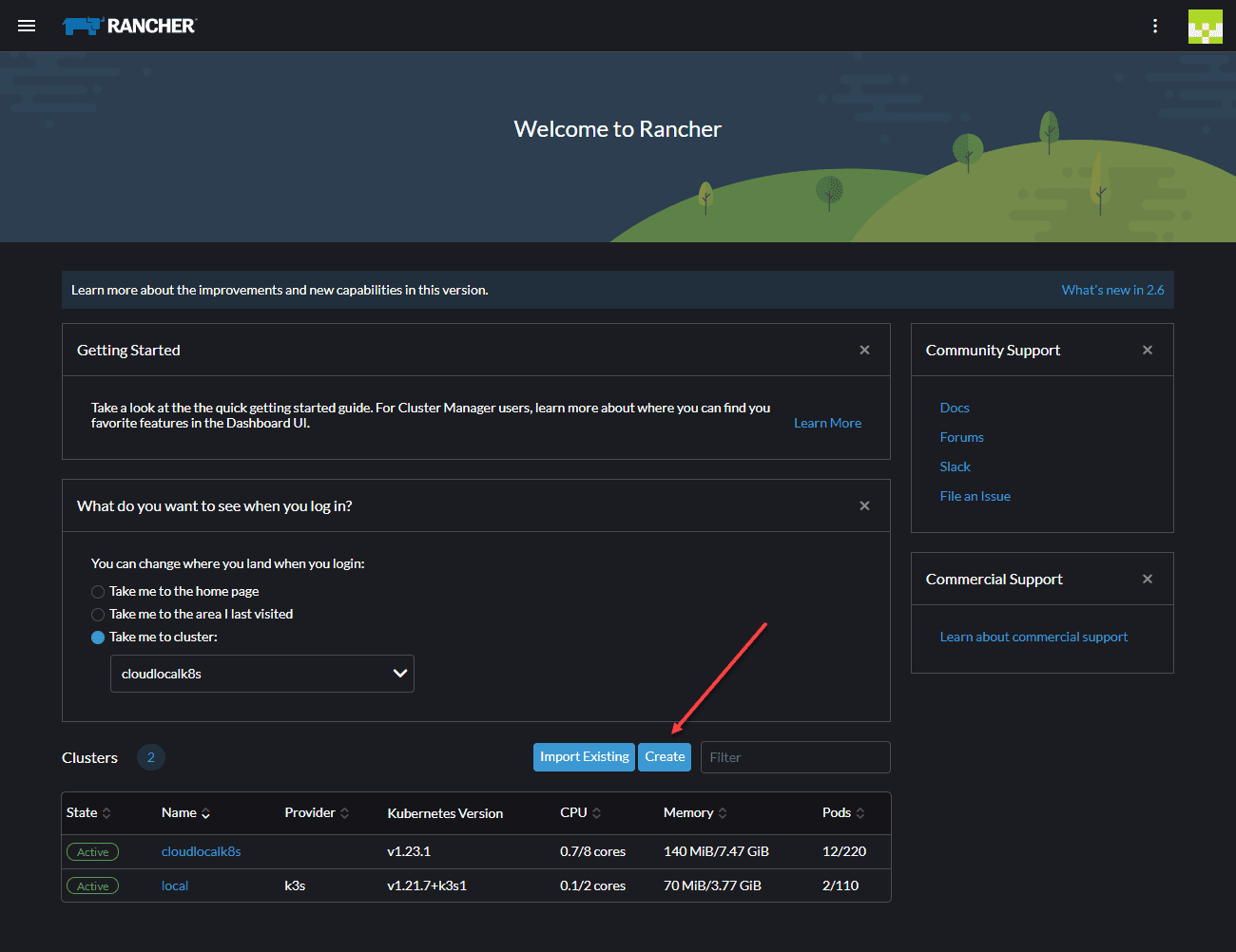 Create a new Kubernetes cluster using Rancher