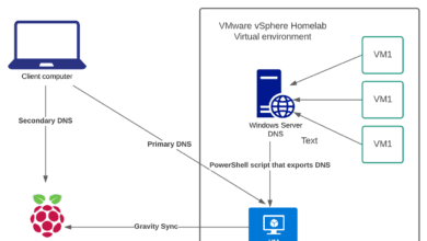 High level overview of homelab DNS architecture