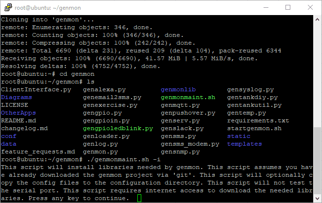 Installing Genmon with the shell script on your Raspberry Pi