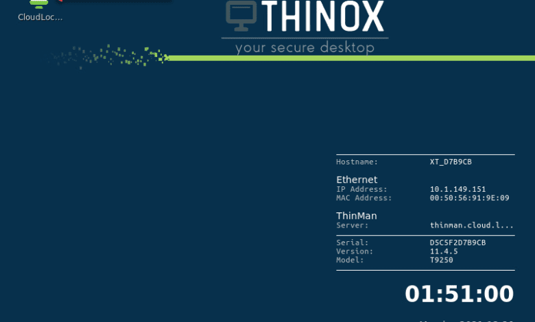 Secure ThinOX4PC environment with VDI connection configured