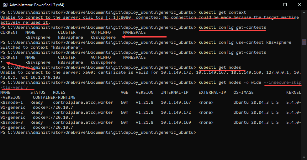 Testing the Nginx load balancer with kubectl