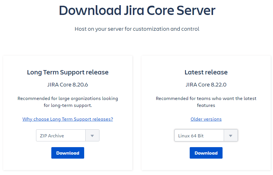 Download the Jira Core installation