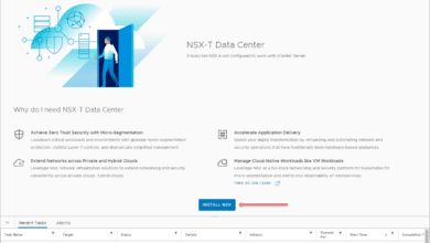 Using the Install NSX option from the vSphere Client
