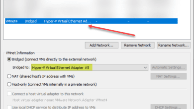 Configuring a VMware Workstation network bridged to the new VLAN tagged Hyper V network adapter