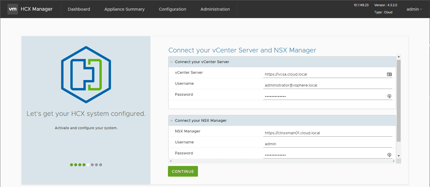Connect your vCenter Server and NSX Manager