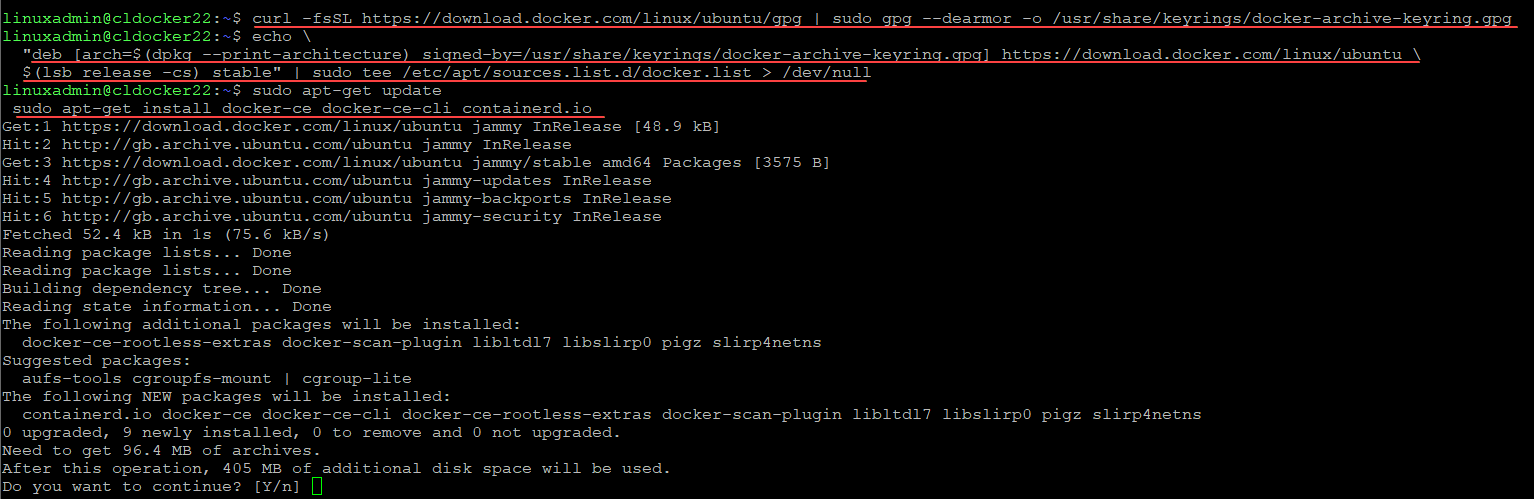 Installing Docker in Ubuntu 22.04