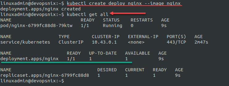 Creating a new NGINX deployment