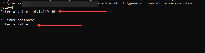 Terraform prompt for variable input during a virtual machine clone operation