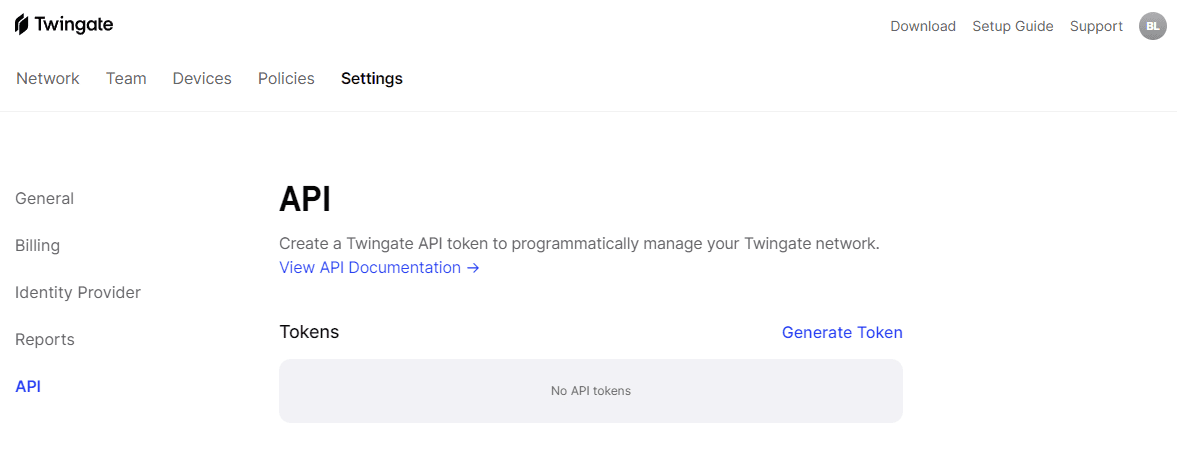 Control Twingate programmatically with API communication