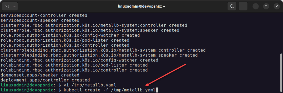 Deploying the MetalLB config map