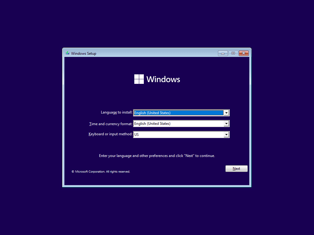 Install Windows 11 22H2 from an ISO