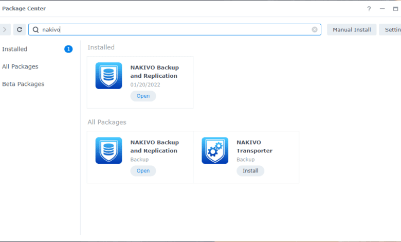 Installing NAKIVO Backup Replication in Synology