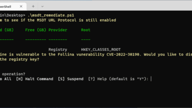 Running the Automated Follina workaround with PowerShell