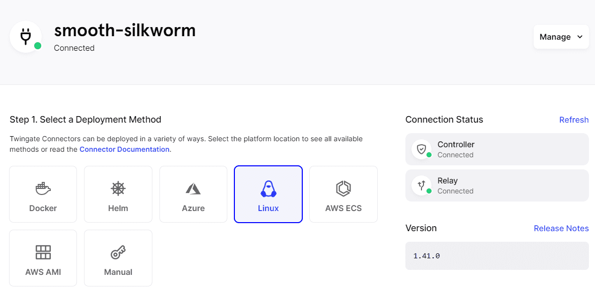 Second connector deployed and connected