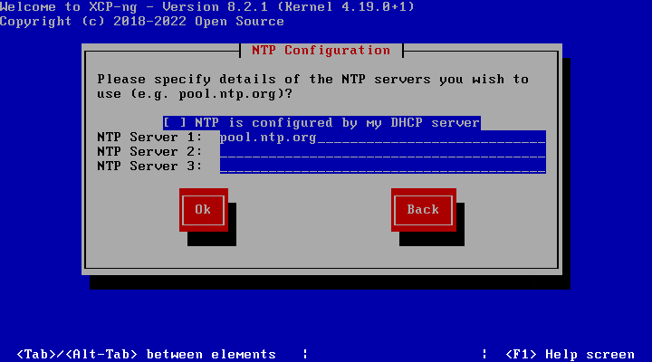 Configure your NTP servers