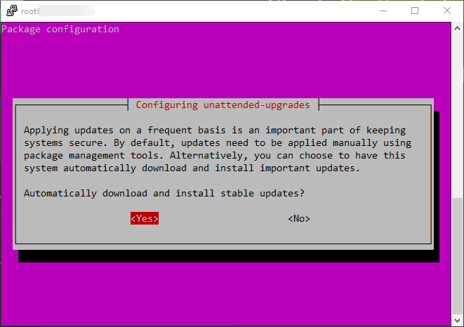 Enabling the unattended upgrades for your Ubuntu server